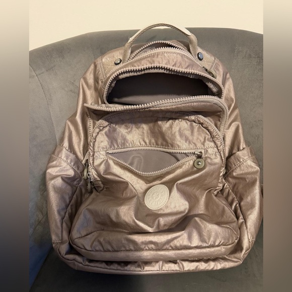 Kipling  Metallic Glow Golden with Light Tone Rose Backpack and Bag Set - Picture 3 of 13